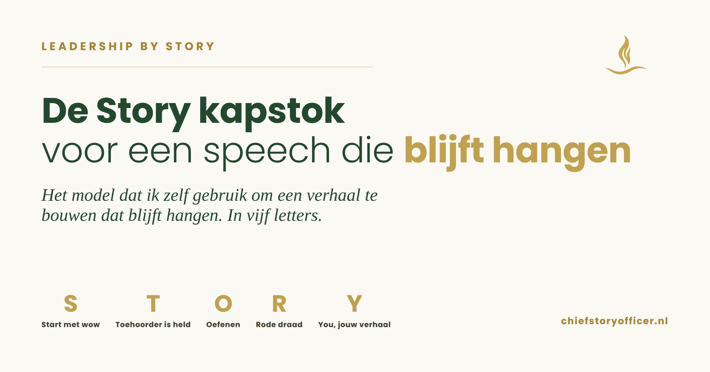 De Story kapstok voor een speech die blijft hangen